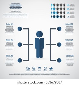 Business management, strategy or human resource infographic. EPS 10 vector.