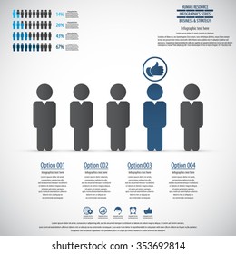 Business management, strategy or human resource infographic. EPS 10 vector. Can be used for any project