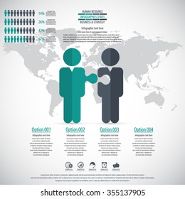 Business management, strategy or human resource infographic. EPS 10 vector. Can be used for any project