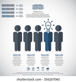 Business management, strategy or human resource infographic. EPS 10 vector. Can be used for any project