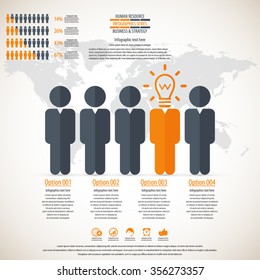 Business management, strategy or human resource infographic. EPS 10 vector. Can be used for any project