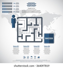 Business management, strategy or human resource infographic. EPS 10 vector. Can be used for any project