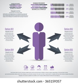 Business management, strategy or human resource infographic. EPS 10 vector. Can be used for any project