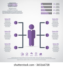 Business management, strategy or human resource infographic. EPS 10 vector. Can be used for any project