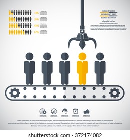 Business management, strategy or human resource infographic. EPS 10 vector. Can be used for any project