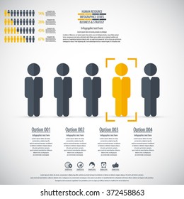 Business management, strategy or human resource infographic. EPS 10 vector. Can be used for any project