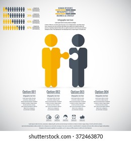 Business management, strategy or human resource infographic. EPS 10 vector. Can be used for any project