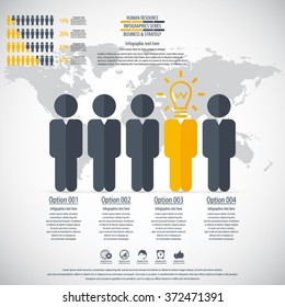 Business management, strategy or human resource infographic. EPS 10 vector. Can be used for any project