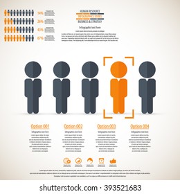 Business management, strategy or human resource infographic. EPS 10 vector. Can be used for any project