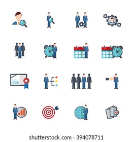 Business management, strategy or human resource icons