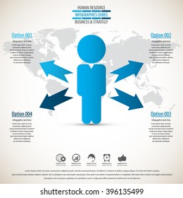 Business management, strategy or human resource infographic. EPS 10 vector. Can be used for any project