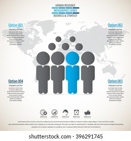 Business management, strategy or human resource infographic. EPS 10 vector. Can be used for any project