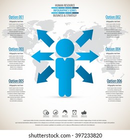 Business management, strategy or human resource infographic. EPS 10 vector. Can be used for any project