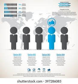 Business management, strategy or human resource infographic. EPS 10 vector. Can be used for any project