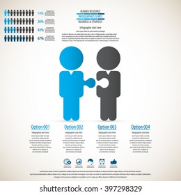 Business management, strategy or human resource infographic. EPS 10 vector. Can be used for any project