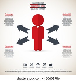 Business management, strategy or human resource infographic. EPS 10 vector. Can be used for any project