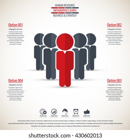 Business management, strategy or human resource infographic. EPS 10 vector. Can be used for any project