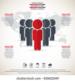 Business management, strategy or human resource infographic. EPS 10 vector. Can be used for any project