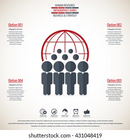 Business management, strategy or human resource infographic. EPS 10 vector. Can be used for any project