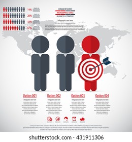 Business management, strategy or human resource infographic. EPS 10 vector. Can be used for any project