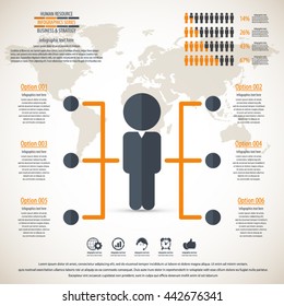 Business management, strategy or human resource infographic. EPS 10 vector. Can be used for any project