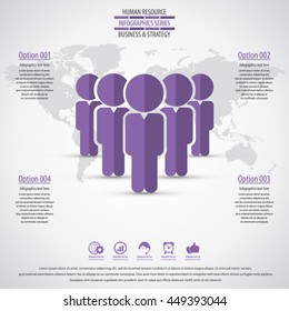 Business management, strategy or human resource infographic. EPS 10 vector. Can be used for any project