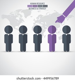 Business management, strategy or human resource infographic. EPS 10 vector. Can be used for any project