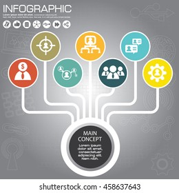Business management, strategy or human resource infographic. Can be used for any project