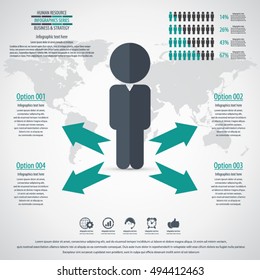 Business management, strategy or human resource infographic. EPS 10 vector. Can be used for any project