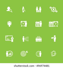 Business management, strategy or human resource icons set.