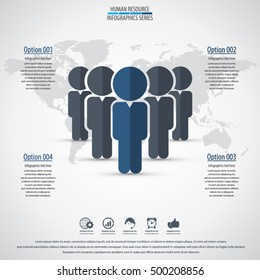 Business Management, Strategy Or Human Resource Infographic. EPS 10 Vector. Can Be Used For Any Project