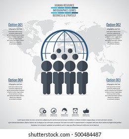 Business management, strategy or human resource infographic. EPS 10 vector. Can be used for any project