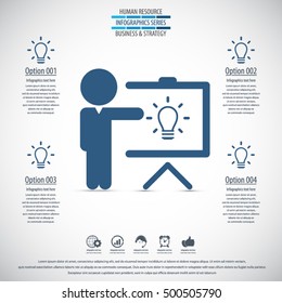 Business management, strategy or human resource infographic. EPS 10 vector. Can be used for any project