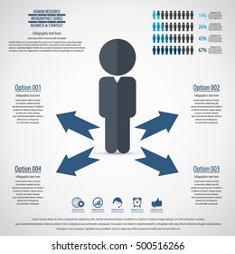 Business management, strategy or human resource infographic. EPS 10 vector. Can be used for any project