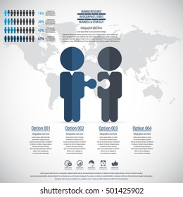 Business management, strategy or human resource infographic. EPS 10 vector. Can be used for any project