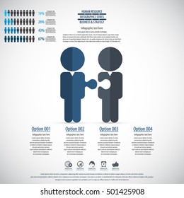 Business management, strategy or human resource infographic. EPS 10 vector. Can be used for any project