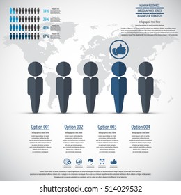 Business management, strategy or human resource infographic. EPS 10 vector. Can be used for any project