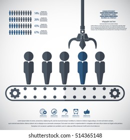 Business management, strategy or human resource infographic. EPS 10 vector. Can be used for any project