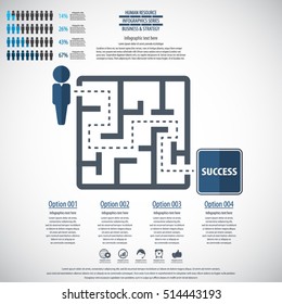 Business management, strategy or human resource infographic. EPS 10 vector. Can be used for any project