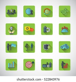 Business management, strategy or human resource icons.Vector icon set.