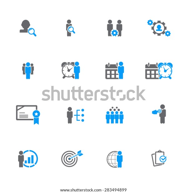 Business Management Strategy Human Resource Icons Stock Vector (Royalty ...