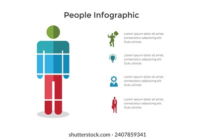 Business management, strategy or human resources infographic. Human resource icon. EPS 10 vector. Can be used for any project