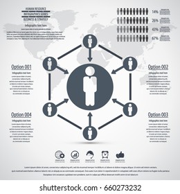 Business management, strategy or human resources infographic.