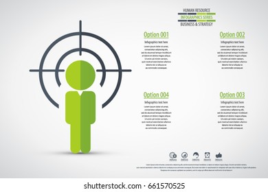 Business management, strategy or human resources infographic. Human resource icon. EPS 10 vector. Can be used for any project