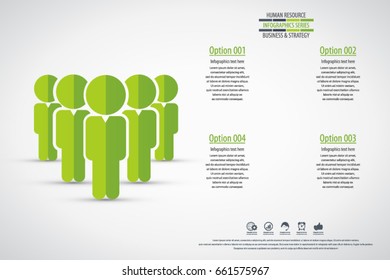 Business management, strategy or human resources infographic. Human resource icon. EPS 10 vector. Can be used for any project