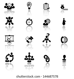 Business management and strategy icons