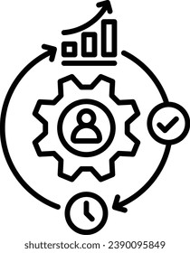 vector de icono del sistema de gestión de negocios