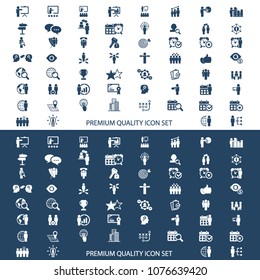 Business management, training, strategy or human resource icon set. EPS 10 vector. Can be used for any project