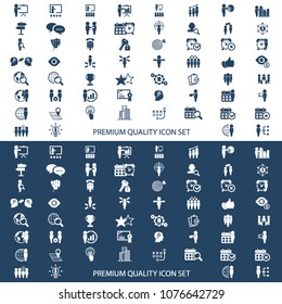 Business management, training, strategy or human resource icon set. EPS 10 vector. Can be used for any project