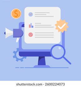 business management vector flat style design. EPS 2